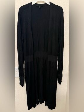 White House Black Market Black Knit Long Cardigan